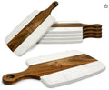 Acacia and Marble Charcuterie Board with Cheese Knife